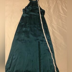 Express Deep Teal Satin Blouse